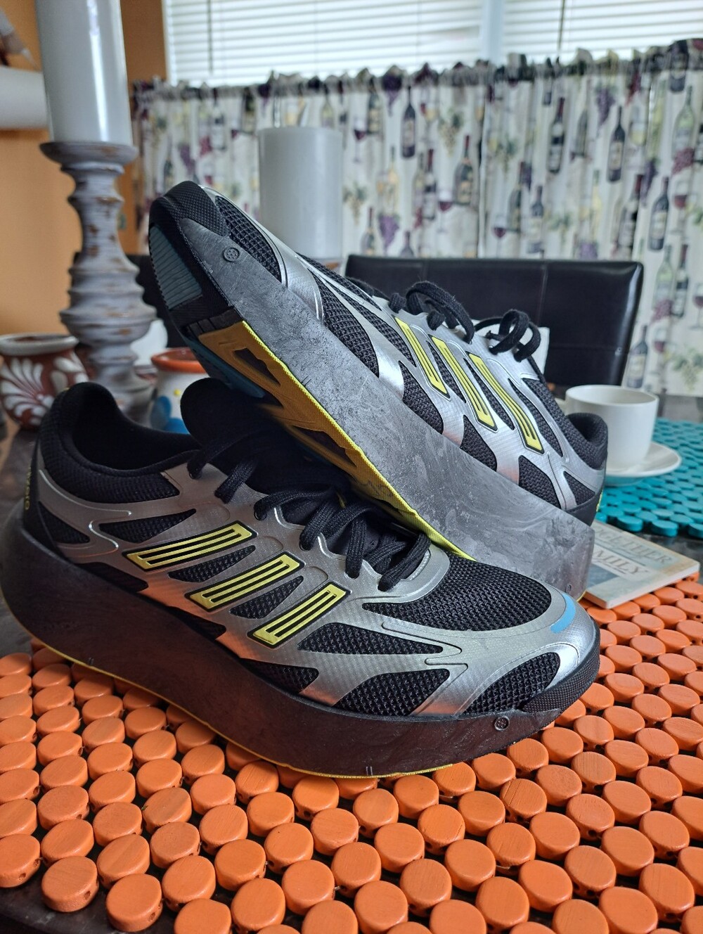 Adidas Adizero Aruku Silver Grey Black Swirlfoam 00 Retro Mens Size 10.5